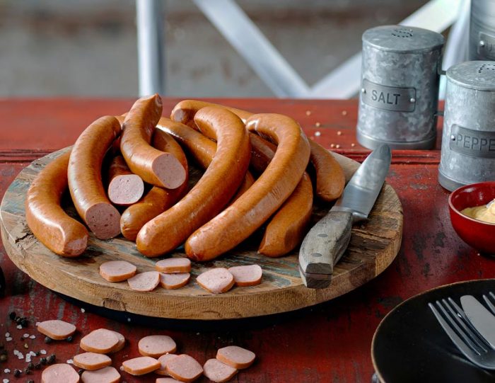 Rinderbockwurst, rein Rindfleisch